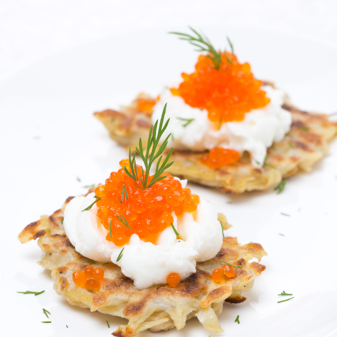 Potato Pancake with Creme and Caviar – Kolikof® Caviar & Gourmet