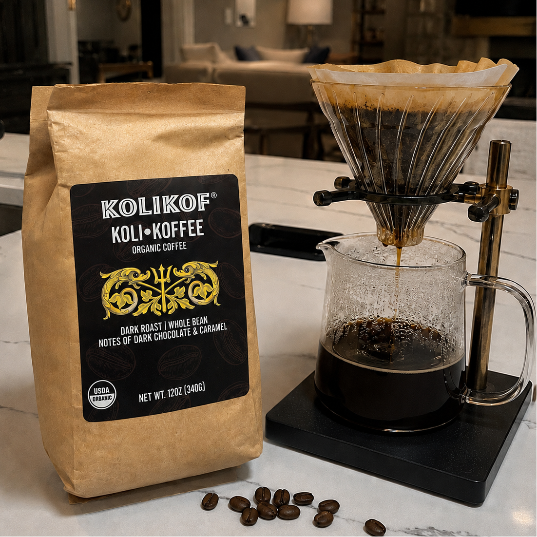 Koli•Koffee (Coffee) - Organic Dark Roast | Dark Chocolate and