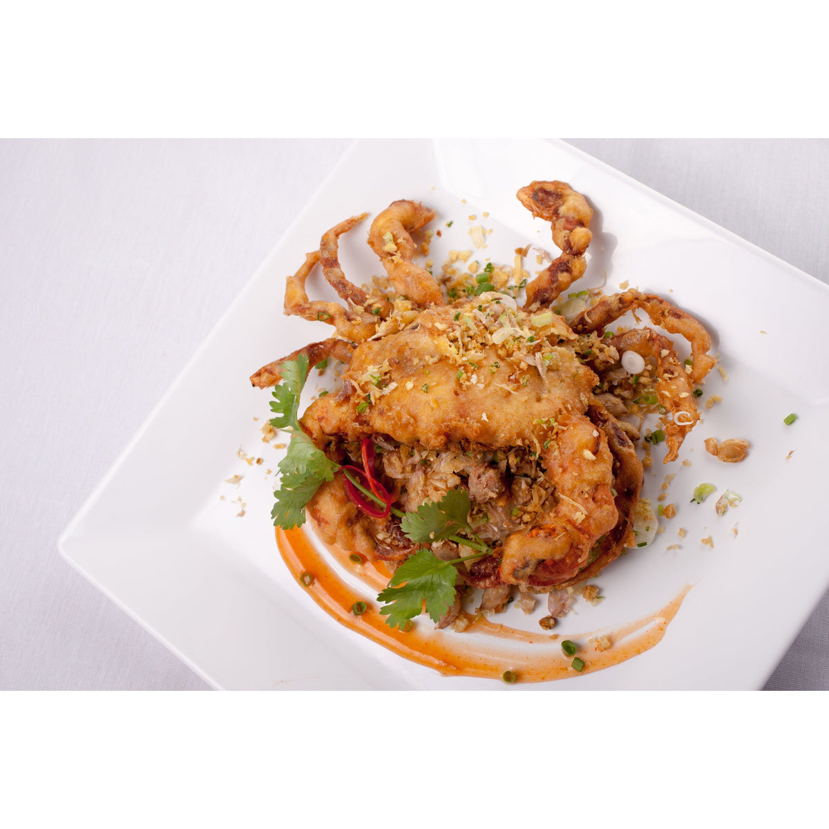 Delicate crab with a crispable shell