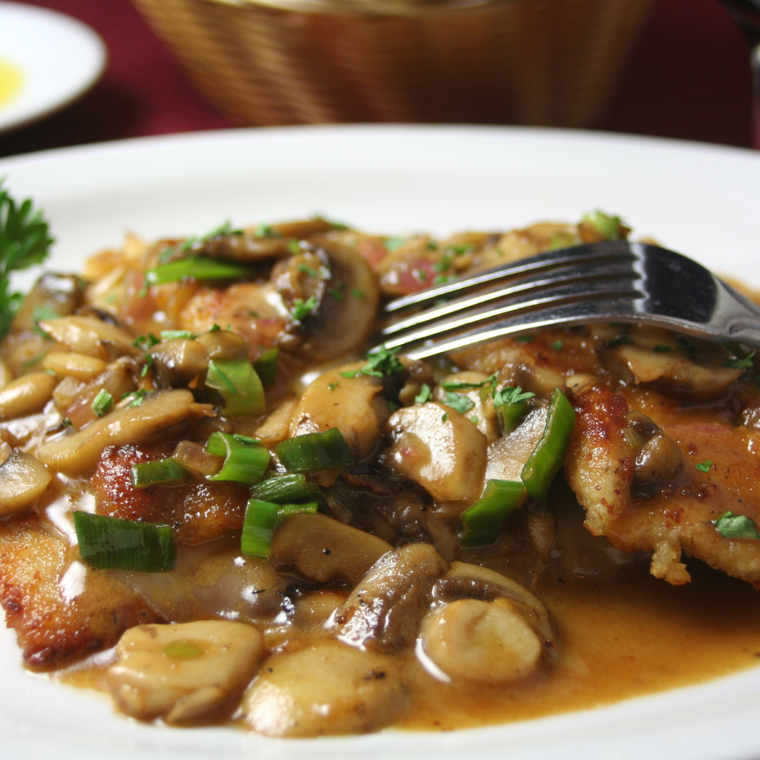 Veal Scaloppine with Mushroom Marsala Sauce