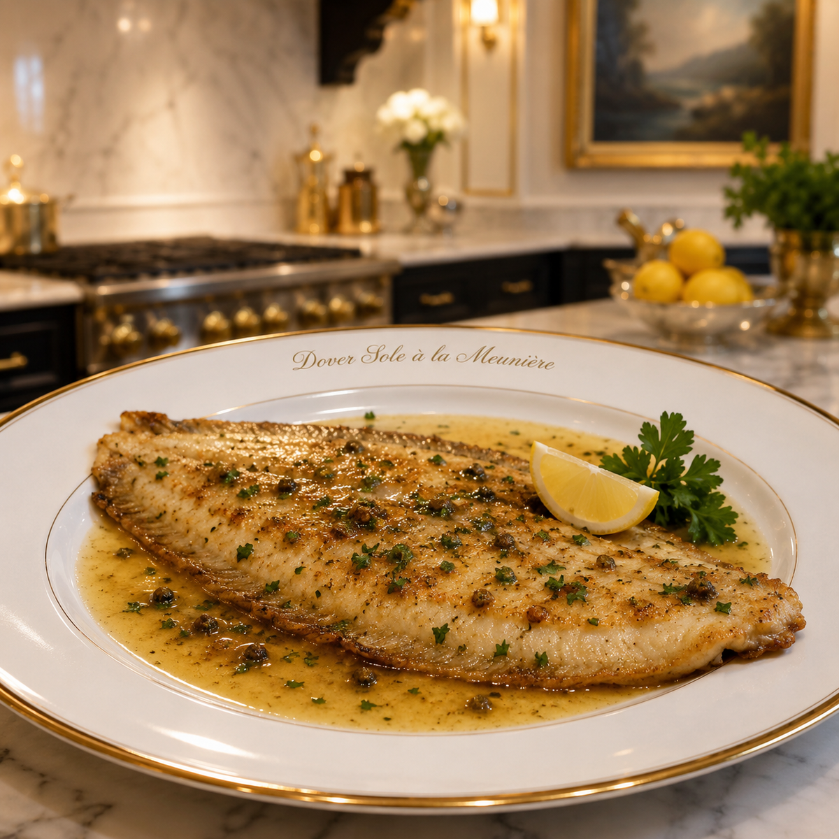 Classic Dover sole, already prepared