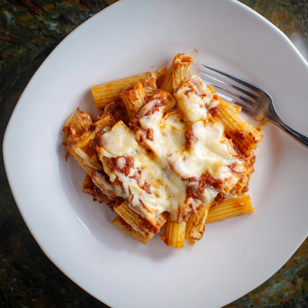 Italian Penne Pasta with Plum Tomato Sauce & Cheese