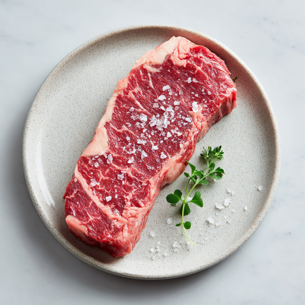 上等中切纽约牛排