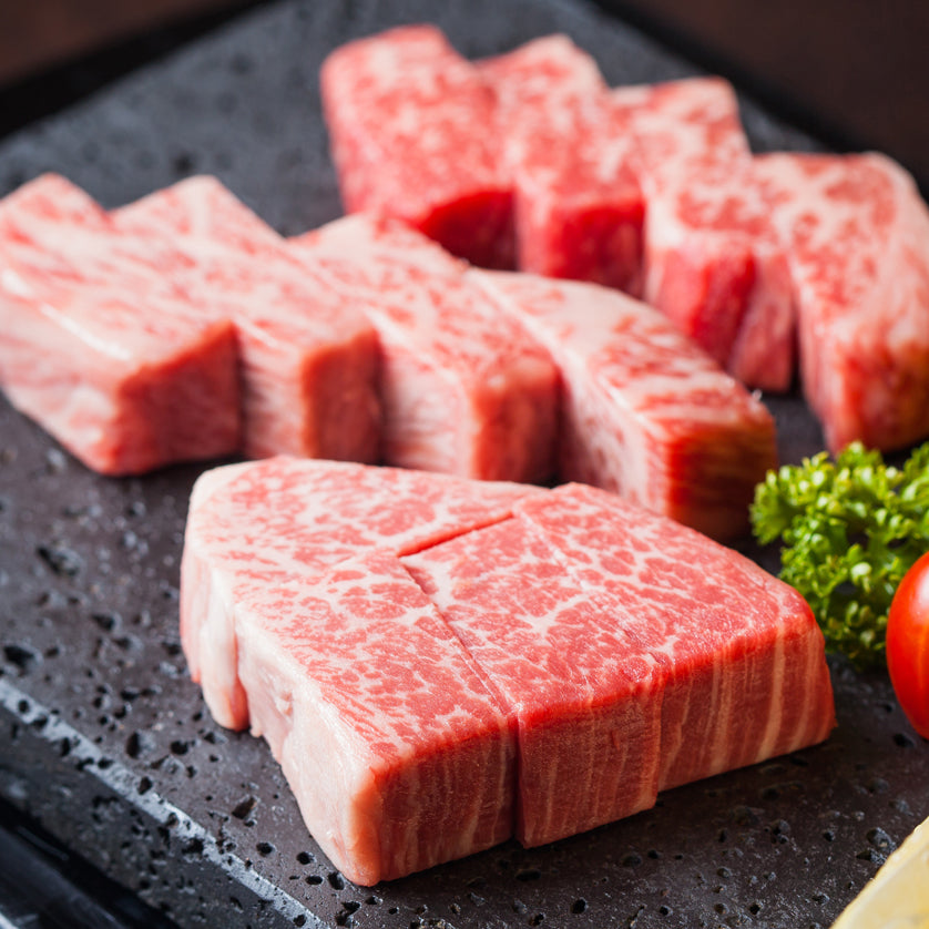 A5 marbling with strip-steak structure